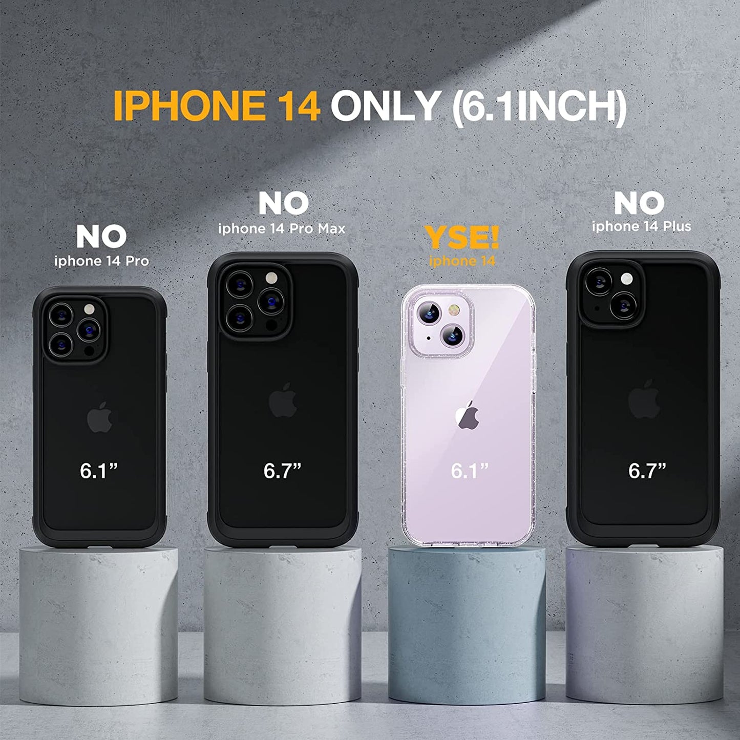 Miracase Glass Series Designed for Iphone 14 Case 6.1 Inch, 2023 Upgrade Full-Body Clear Bumper Case with Built-In 9H Tempered Glass Screen Protector and 2 Pcs Camera Lens Protector,Clear Glitter  Miracase   