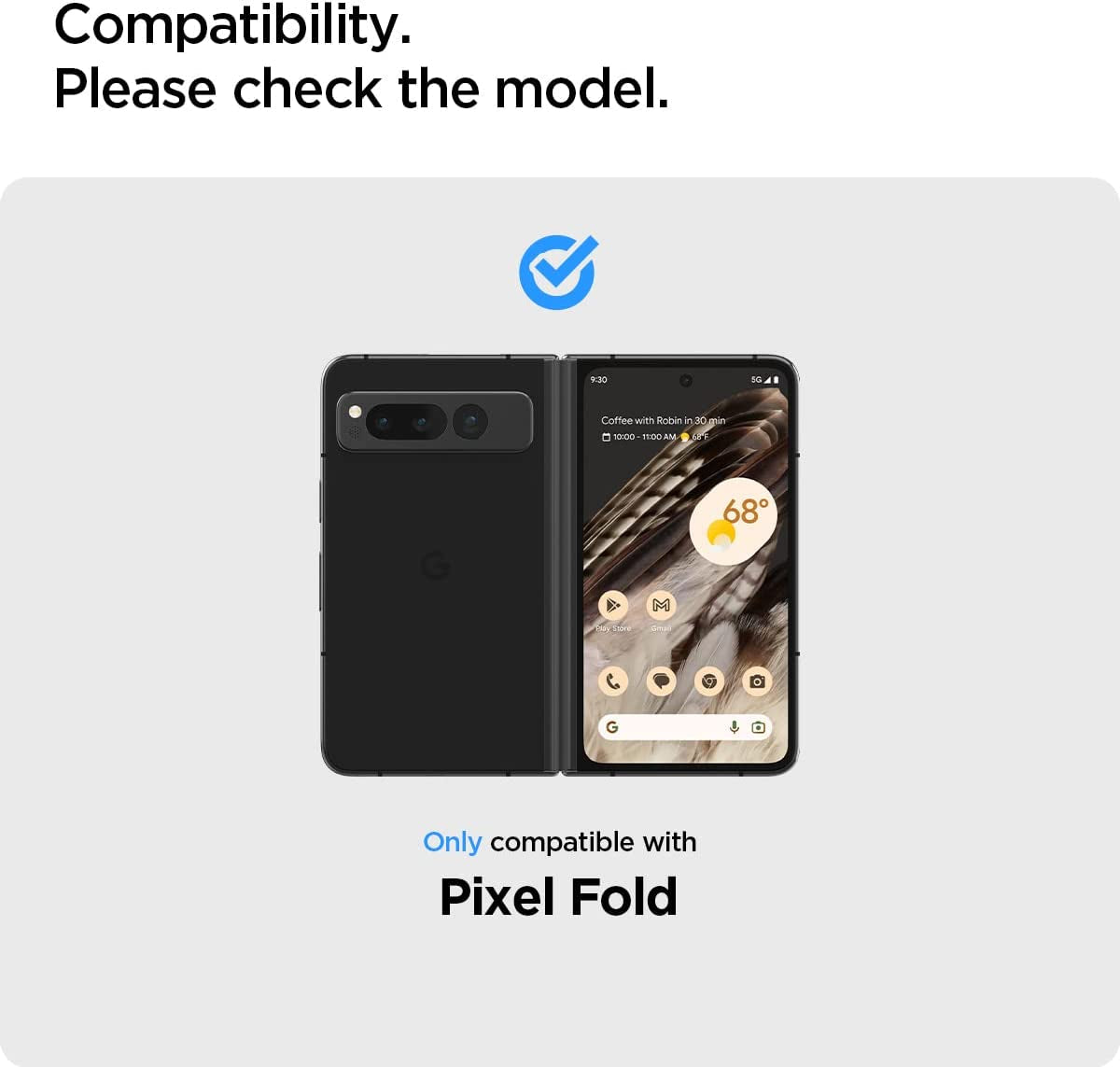 Spigen Tempered Glass Screen Protector [Glastr EZ FIT] Designed for Pixel Fold [2 Pack]  Spigen   
