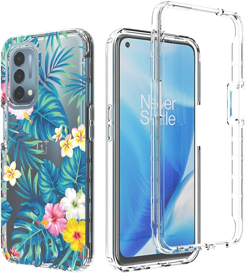 Zoeirc Case for Oneplus Nord N200 5G Case, Oneplus N200 5G Clear Case for Girls Women, Soft TPU Shockproof Protective Transparent Case Cover for Oneplus Nord N200 5G (Sunflower)  Zoeirc Flowers  Leaves  