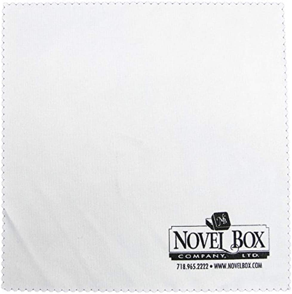 Novel Box® Single Finger Beige Linen Ring Stand Holder Jewelry Display 2X2X2 + NB Cleaning Cloth  Novel Box   