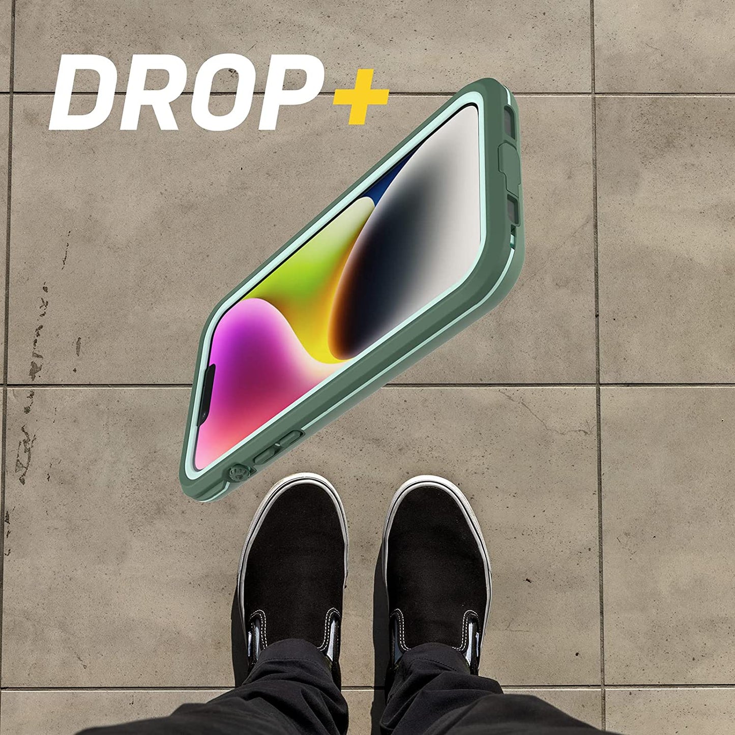 Otterbox FRĒ Series Waterproof Case with Magsafe (Designed by Lifeproof) for Iphone 14 - Dauntless (Green)  OtterBox   