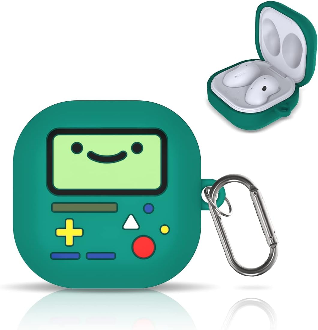 Cute Case for Samsung Galaxy Buds 2 Pro Case (2022) / Galaxy Buds 2 Case (2021) / Galaxy Buds Pro Case (2021) / Galaxy Buds Live Case (2020), Cute 3D Cartoon Funny Soft Silicone Case Cover (Green)  AIBEAMER   