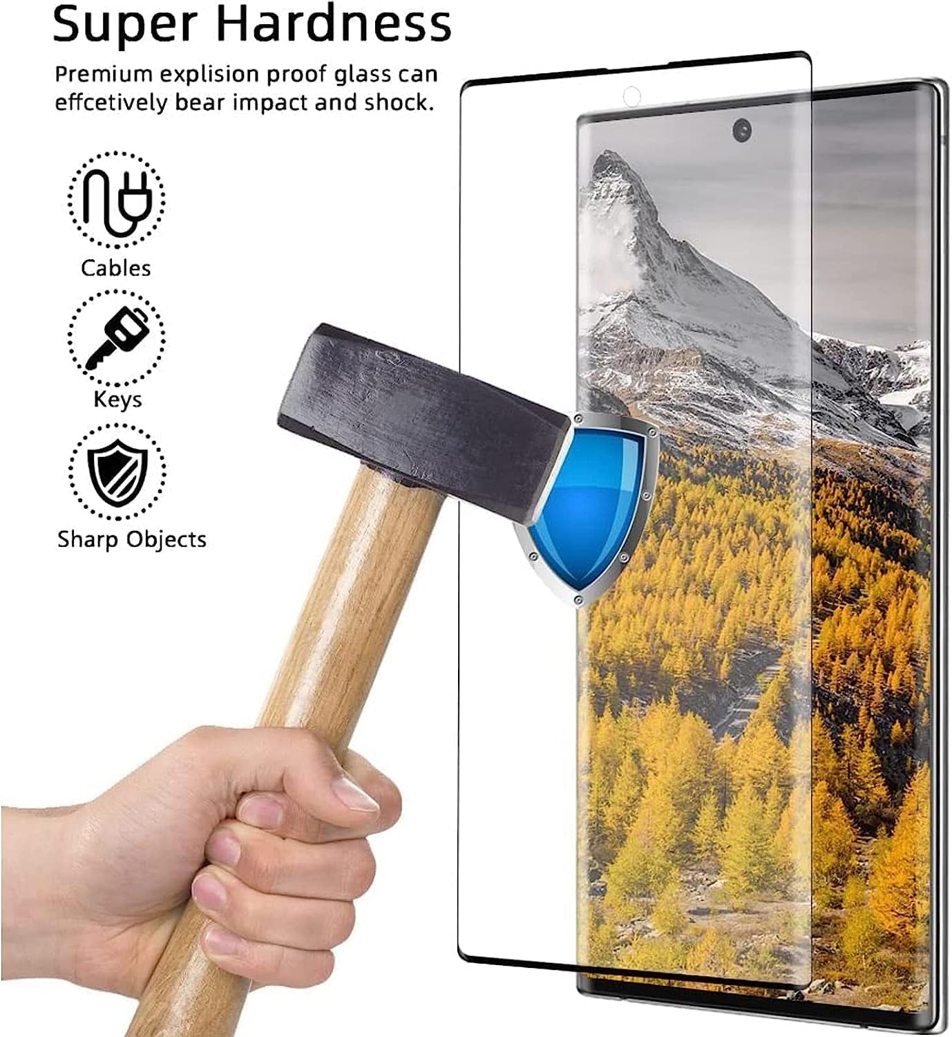 Russell Hobbs [2+2 Pack] for Samsung Galaxy S22 Ultra 5G Screen Protector Tempered Glass Camera Lens Protector,Touch Sensitive,Fingerprint Support,9H Hardenss  Russell Hobbs   