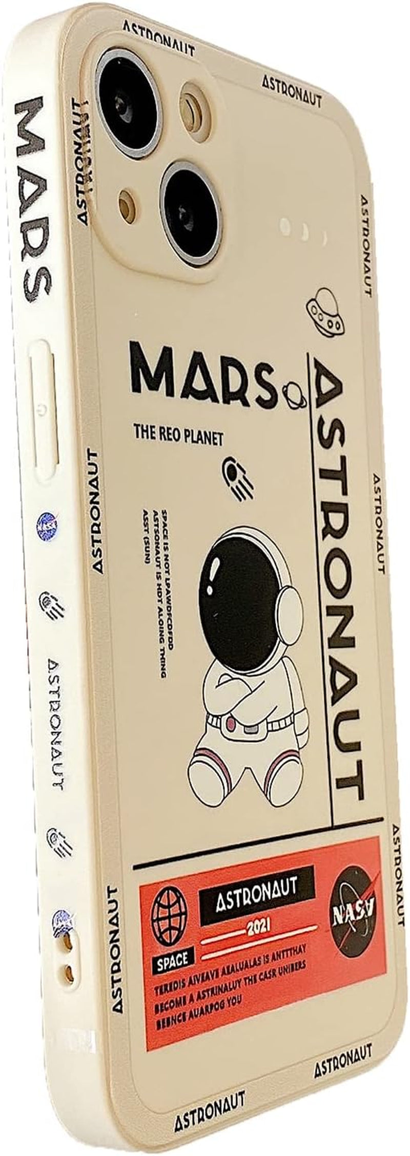 Yonds Queen for Iphone 12 Mini Cute Case, Cool Cartoon Astronaut Space Design Stylish Bumper Women Girls Protective Anti-Slip Shockproof Fashion Creative Case (Black Telescope, Iphone 12 Mini)  Yonds Queen   