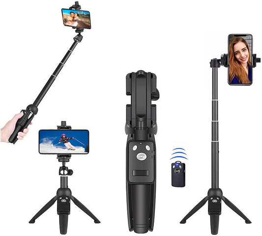 Tripod Monopod Selfie Stick 40 Inch with Wireless Remote Shutter Control Phone Clip Holder，Compatible with Iphone 14 13 12 11 Pro Max Xs X 8 7 6 Plus,Samsung Galaxy S23 S22 S21 S20 S10 S9,Gopro  YUNTENG   