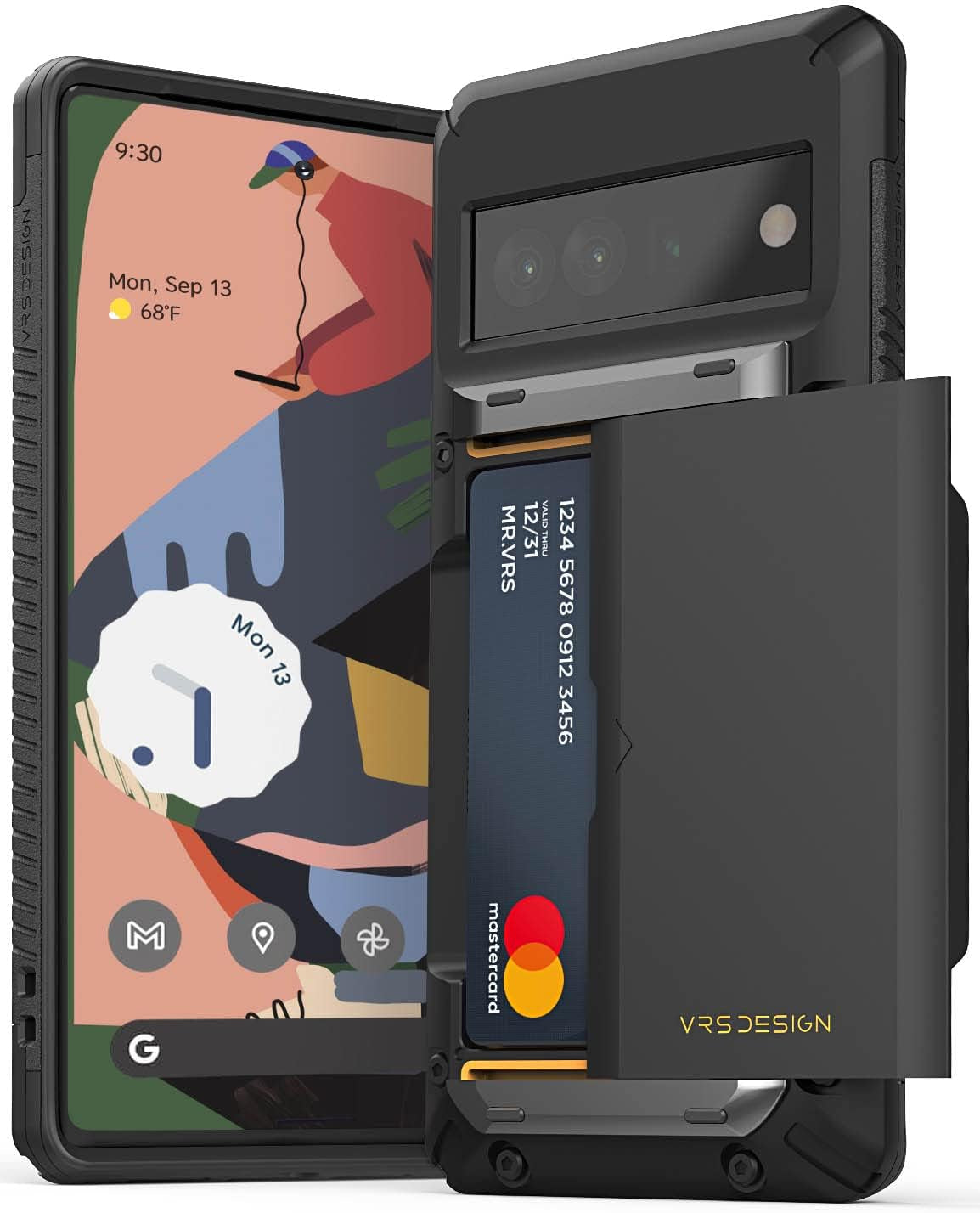 VRS DESIGN Damda Glide Pro Phone Case for Pixel 6 Pro, Sturdy Semi Auto Wallet [4 Cards] Case Compatible for Pixel 6 Pro Case (2021)  VRS DESIGN   