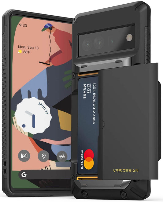 VRS DESIGN Damda Glide Pro Phone Case for Pixel 6 Pro, Sturdy Semi Auto Wallet [4 Cards] Case Compatible for Pixel 6 Pro Case (2021)  VRS DESIGN   