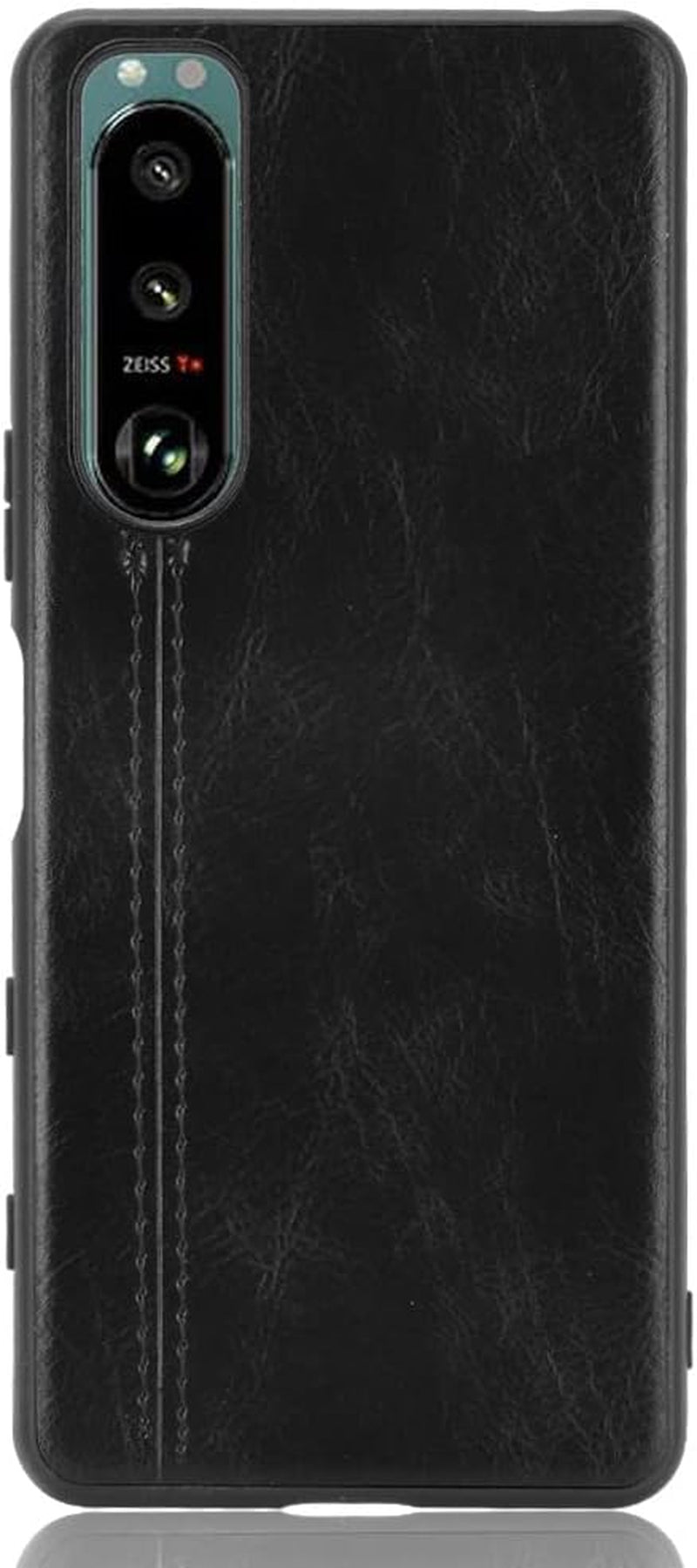 Phone Case for Sony Xperia 5 III, Case for Sony Xperia 5 III Cow-Like PU Leather Style Protector Cover, Non-Slip Shockproof Cover for Sony Xperia 5 III Case  Generic Black Sony Xperia 5 Iii 