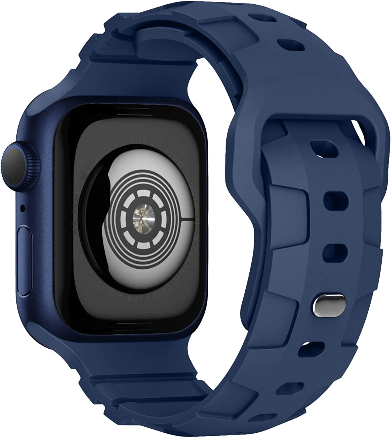 Recoppa Compatible with Apple Watch Band 49Mm 45Mm 44Mm 42Mm 41Mm 40Mm 38Mm Band for Men Women, Soft Silicone Replacement Bands for Iwatch Series 8/7/6/5/4/3/2/1/Se/Ultra  Recoppa Abyss Blue 45mm/44mm/42mm/49mm 