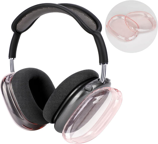 OOTSR Clear Case Cover for Airpods Max, Soft TPU Clear Anti-Scratch Protective Cover for Airpod Max,Transparent Accessories Skin Protector for Airpods Max Headphones（Pink）  OOTSR   