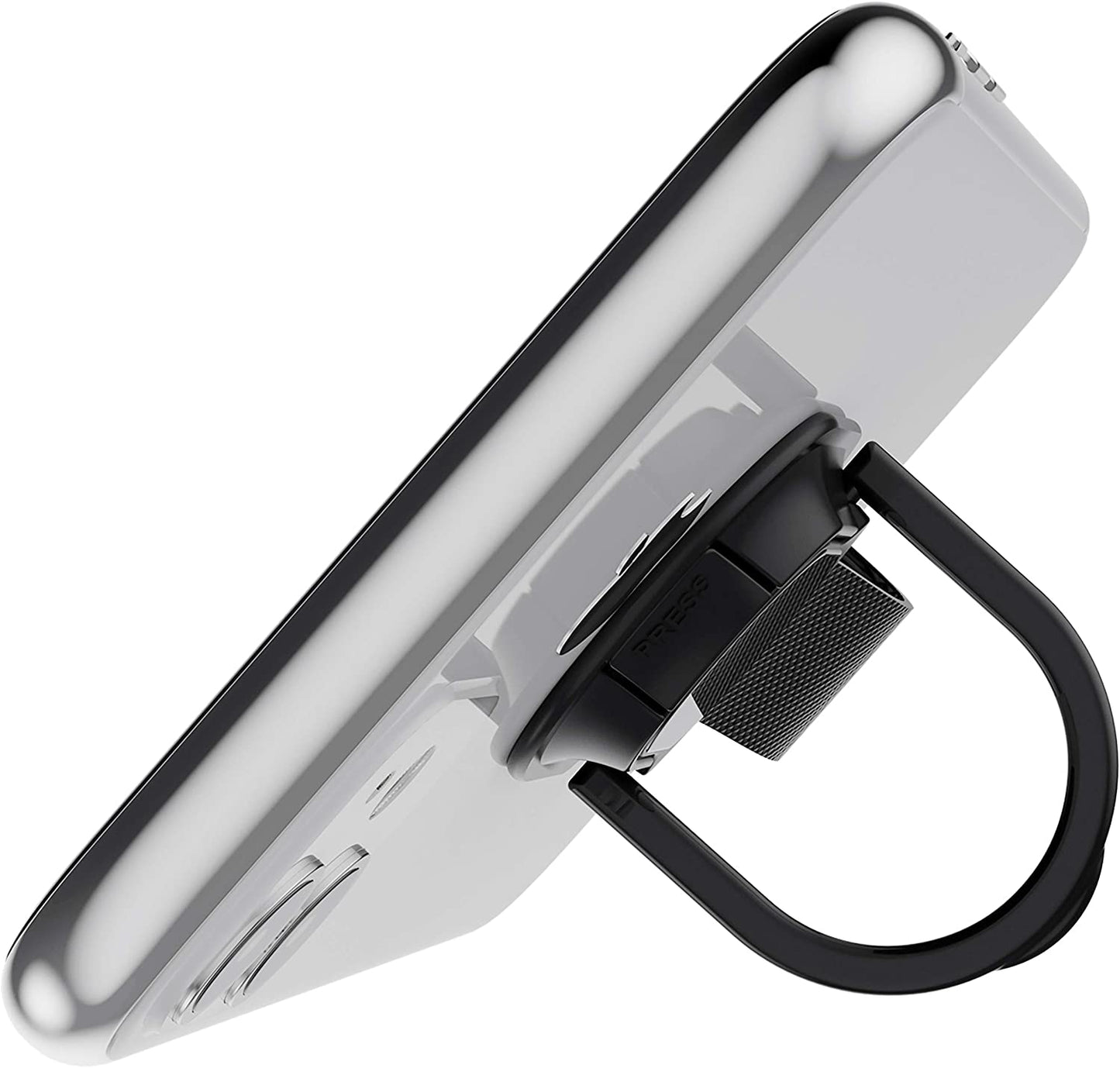 Ghostek LOOP Magnetic Phone Strap Holder for Hand with Kickstand Ergonomic Finger Grip Works with Car Mounts and Detachable for Wireless Charging Designed for Iphone, Galaxy, Pixel Case Covers (Black)  Ghostek   