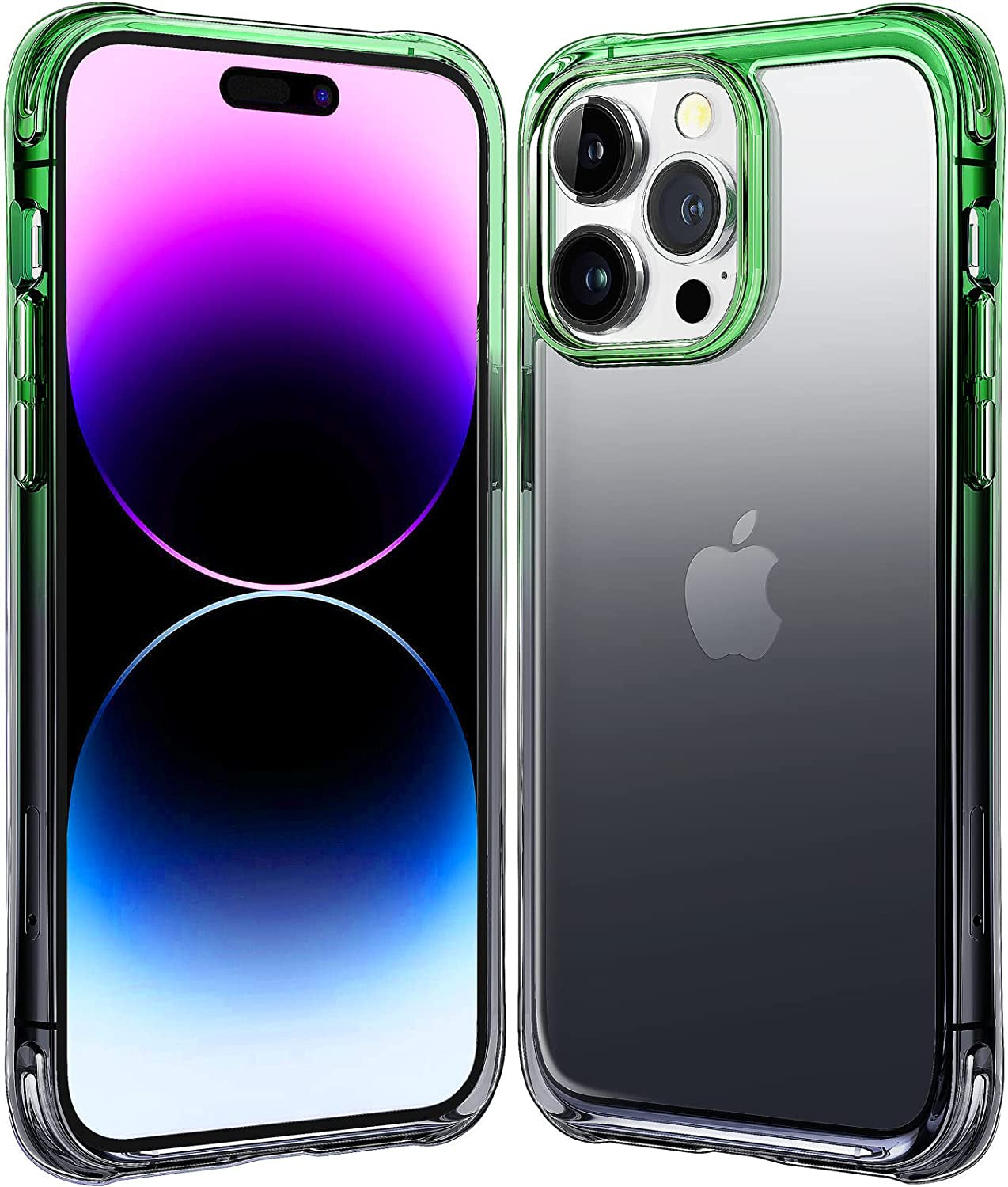 Mkeke for Iphone 14 Pro Case, [Military Grade Protection] [Not Yellowing] Shockproof Phone Case for Apple Iphone 14 Pro 2022 - Black  Shenzhen Make Technology Company Limited Gradient Black Green  