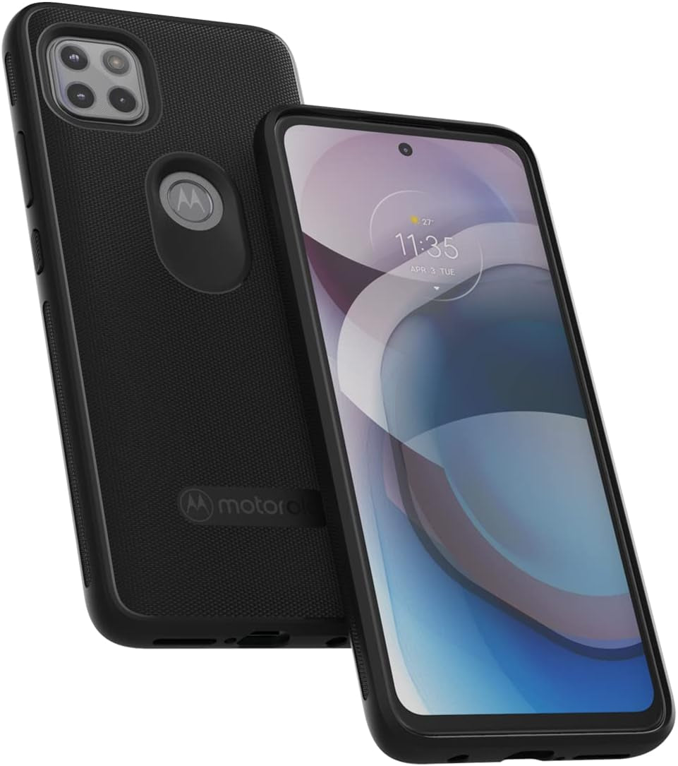 Motorola Essentials One 5G Ace (One 5G UW Ace) Protective Case- Daybreak - Precision Fit Shock Absorbing Cases for Enhanced Phone Grip, Style, Drop Protection for Your Device  Salom America Company Black Case 