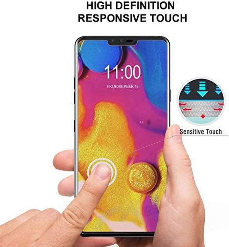 [3-Pack] Case-Friendly Tempered Glass Screen Protector for LG V40 Thinq (Clear)  GTElectro   