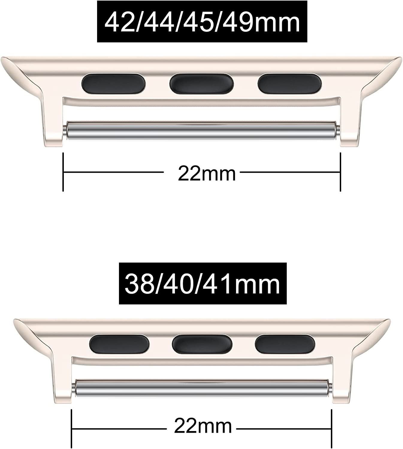 Wearlizer Watch Band Connector Compatible with Apple Watch Band Adapter, Replaceable Metal Connection Adapter with Replacement Tool for Iwatch Ultra Series 8 7 6 5 4 3 2 1 22Mm Width Straps  Wearlizer   