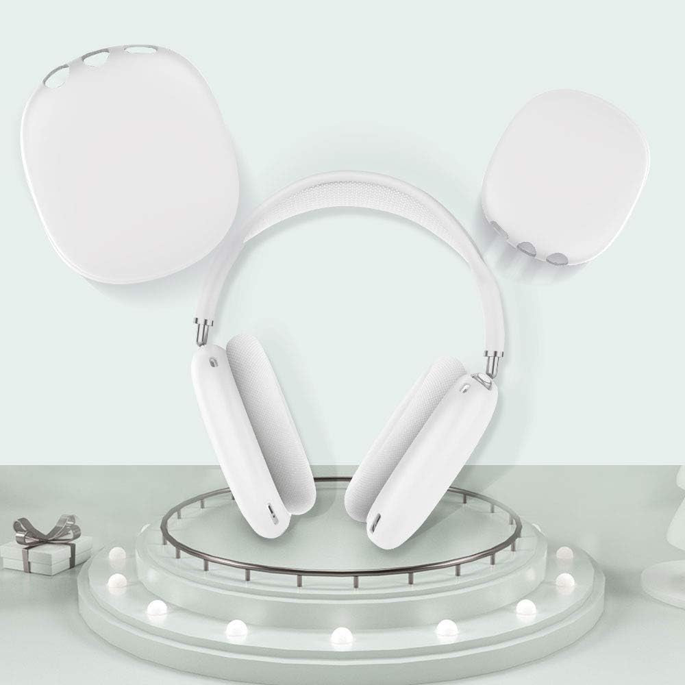 Fitturn Earpads Cover Case Compatible with Airpod Max Wireless Headphone, Silicone Anti-Scratch Protective Case for Airpod Max, Earcup Protectors Enrich Color & Prevent Earphones from Bumping (White)  FitTurn   