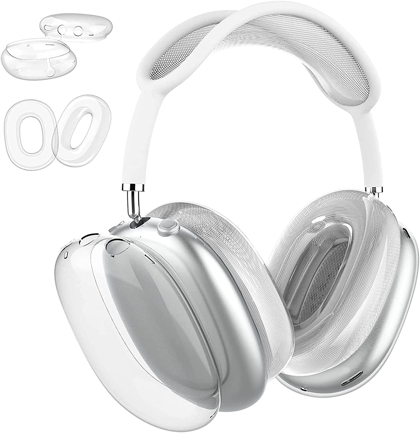 Aircawin for Airpods Max Case Clear Glitter,Soft TPU Clear Case for Airpods Max Case Cover,Shockproof Anti-Scratch Protective Case No-Yellowing Transparent Accessories for Airpod Max Headphone-Glitter  Aircawin Transparent  