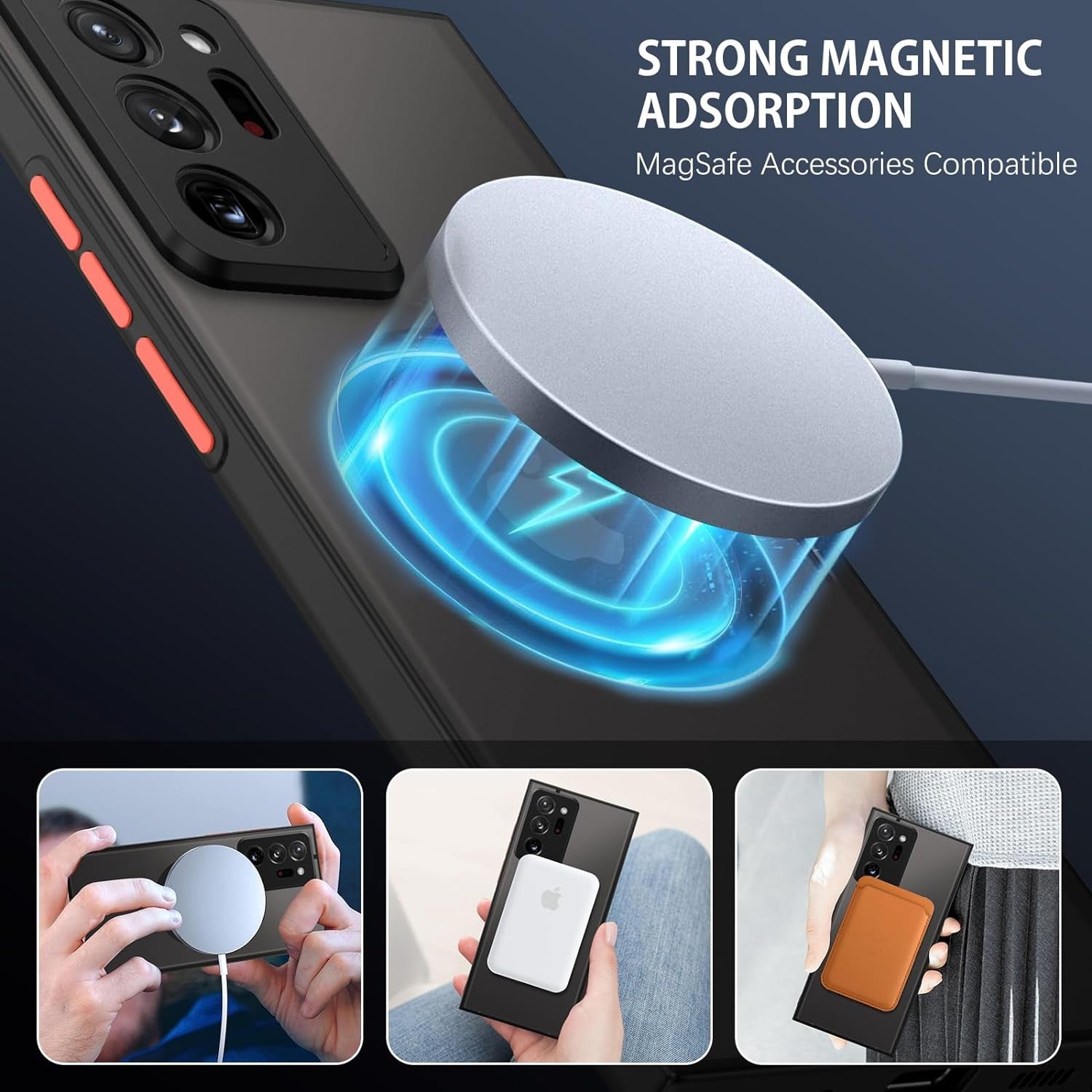 DUEDUE for Samsung Galaxy Note 20 Ultra Case Magnetic[Compatible with Magsafe], Full Body Protective Cover TPU Shockproof Slim Phone Case for Samsung Note 20 Ultra 4G/5G, Black  DUEDUE   