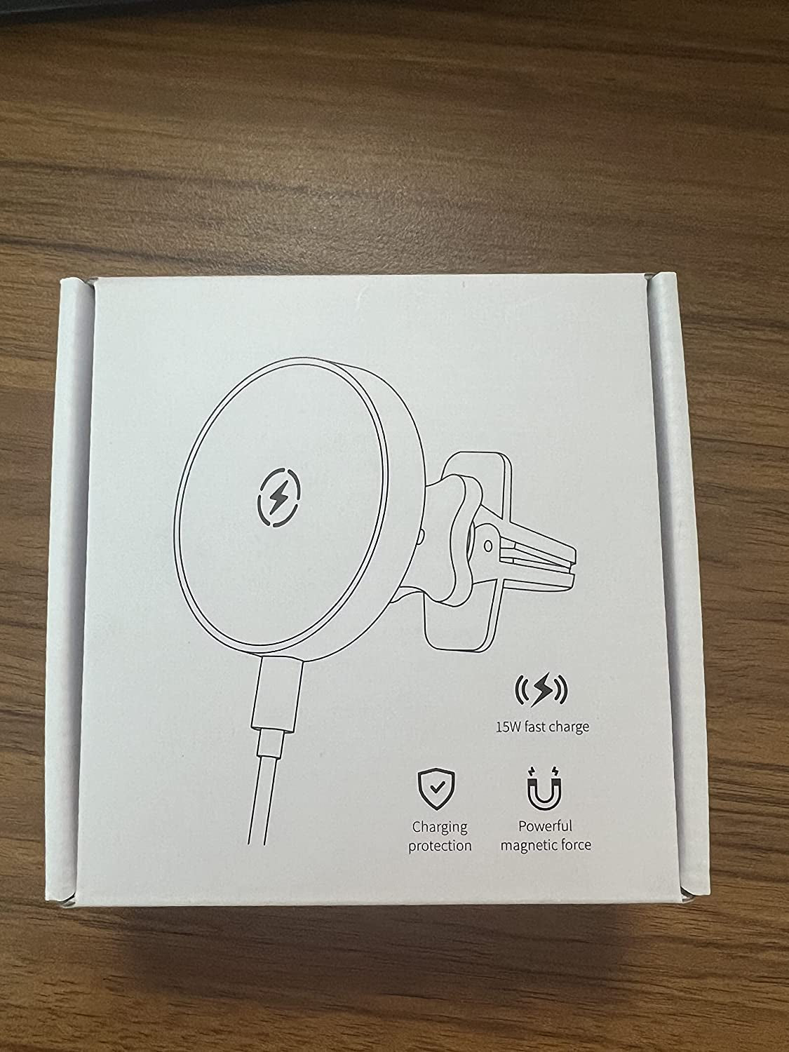 Magnetic Wireless Car Charger Mount, Stick on the Dashboard for Magsafe Iphone 14/14 Pro/14 Max/13/13 Pro/13 Pro Max/ 12/12Pro/Mini, Fast Charging Auto-Alignment Air Vent Phone Holder (Dark Grey)  OHLPRO   