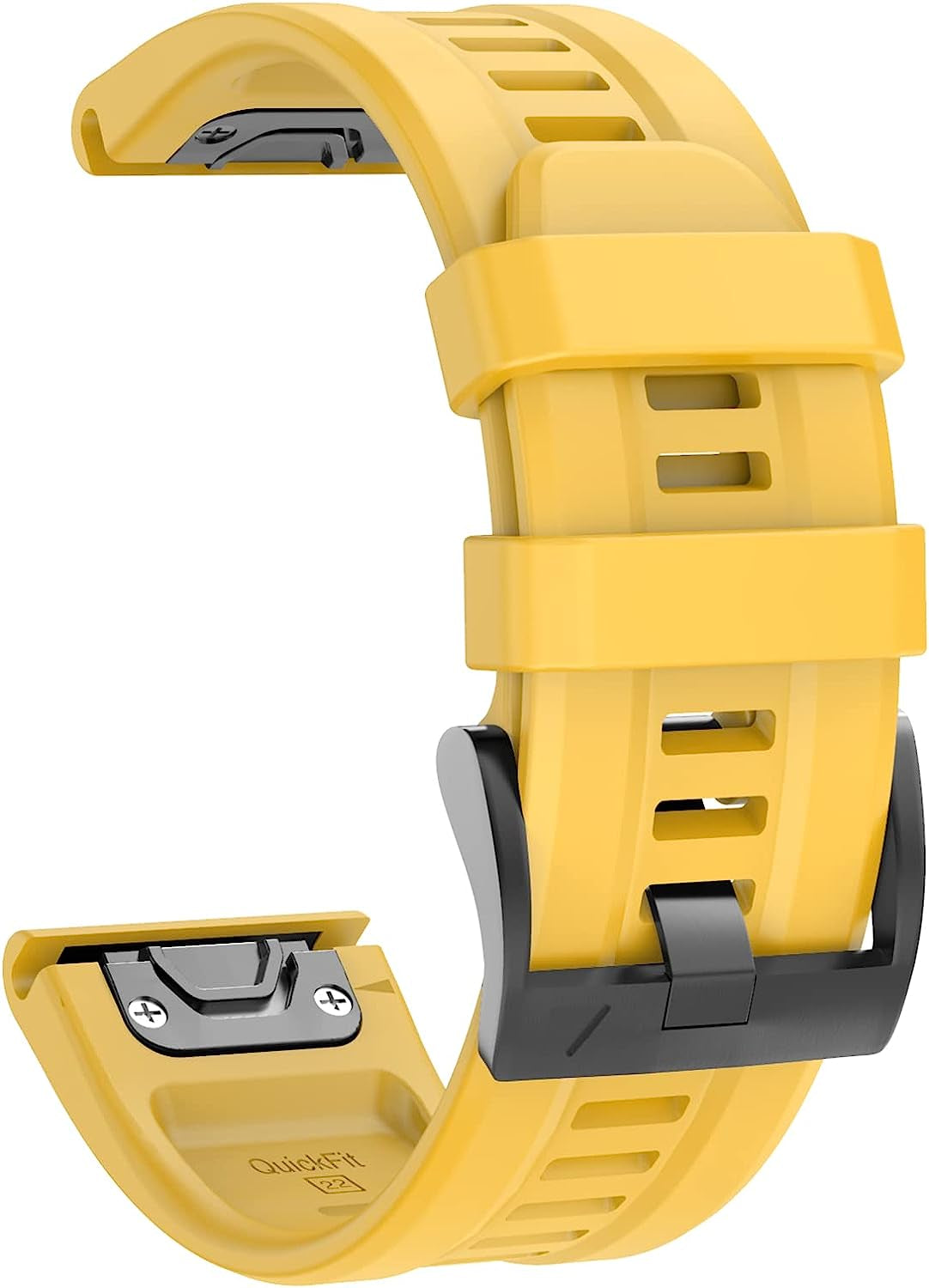 ISABAKE Compatible with Fenix 7 Band, 22Mm Easy-Fit Sport Strap Silicone Watch Band Replacement for Fenix 6/Fenix 5 Plus/Fenix 5 Smartwatch  ISABAKE Yellow 22MM 