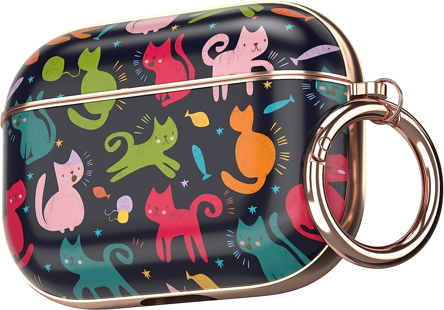 Maxjoy Compatible Airpods Pro Case Cover, Leopard Print Air Pod Pro Case Cute Protective Hard Ipod Pro Cover for Women Men with Keychain Designed for Airpods Pro Charging Case 2019  Maxjoy Pink + Black  