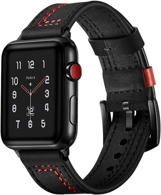 Compatible for Apple Watch 38Mm 40Mm 41Mm Leather Band Sport Replacement Strap for Iwatch Series 7 6 SE 5 4 3  Lerxiuer   
