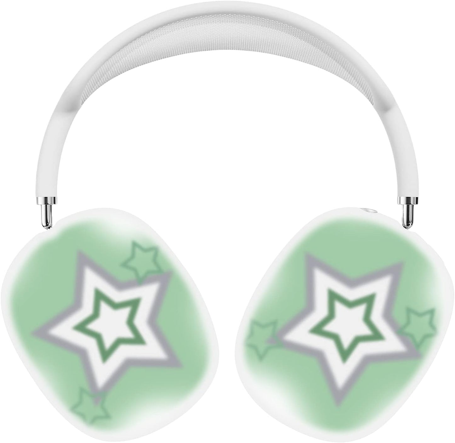 AIIEKZ Case Cover for Airpods Max，Soft Silicone Anti-Scratch Ear Cups Case with Colorful Star Pattern for Apple Airpods Max Headphones (Green)  AIIEKZ   