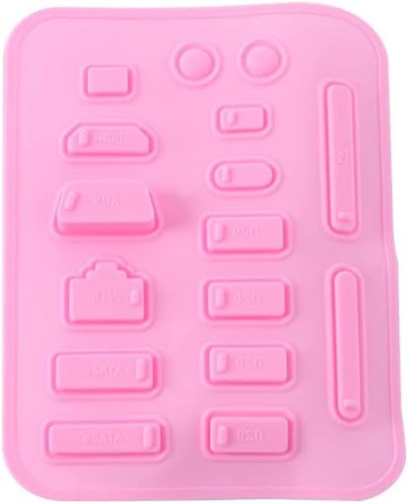 16Pcs/Set Laptop anti Dust Plug Colorful Silicone anti Dust Plug Cover Stopper Dust Plug USB Port HDMI RJ45 Interface Waterproofcover(Green)  generic Pink  