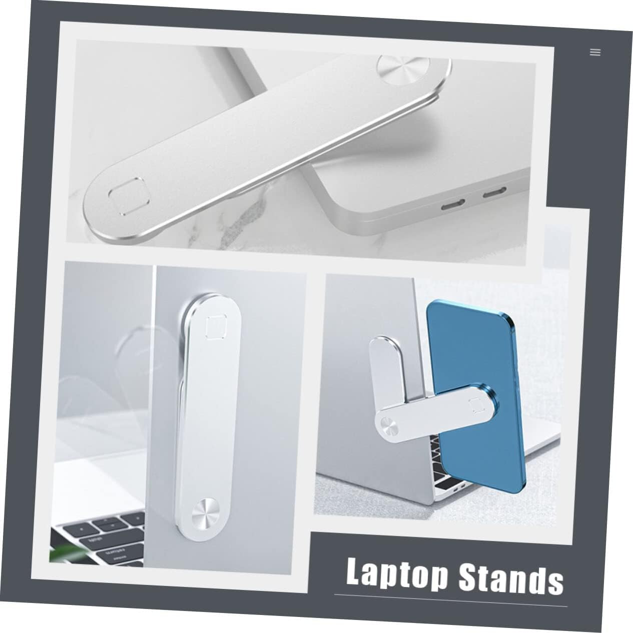 Tofficu Computer Phone Holder Roost Laptop Stand Magnetic Mount Rotating Stand 3Pcs Magnetic Laptop Stand Magnetic Computer Stand Laptop Holder for Lap Rotary Laptop Stand Laptop Stands  Tofficu   