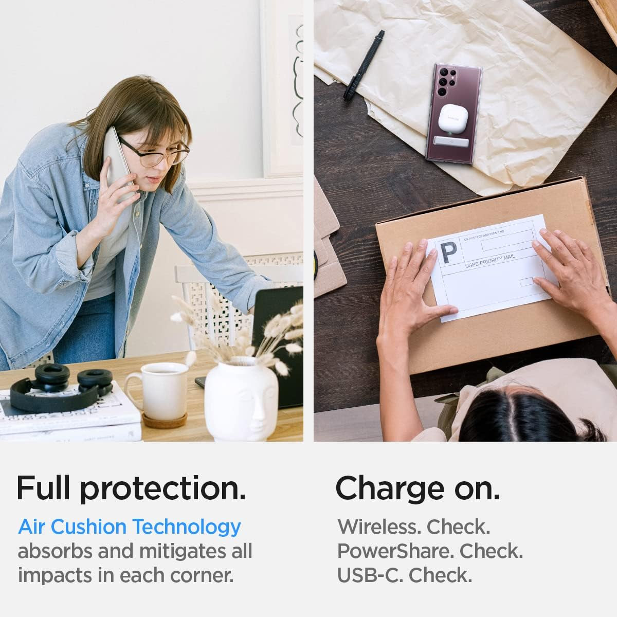 Spigen Ultra Hybrid S Designed for Galaxy S22 Ultra Case (2022) - Crystal Clear  Spigen   