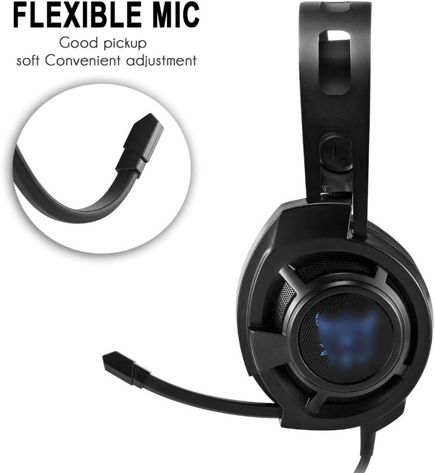 Surround Sound Stereo Gaming Headset Noise Cancellation Over-Ear Gaming Headphones for PC Laptop Tablet Smart Phone  THER   