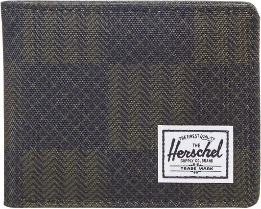 Herschel Roy RFID, Black Checkered Textile  Herschel Supply Company   