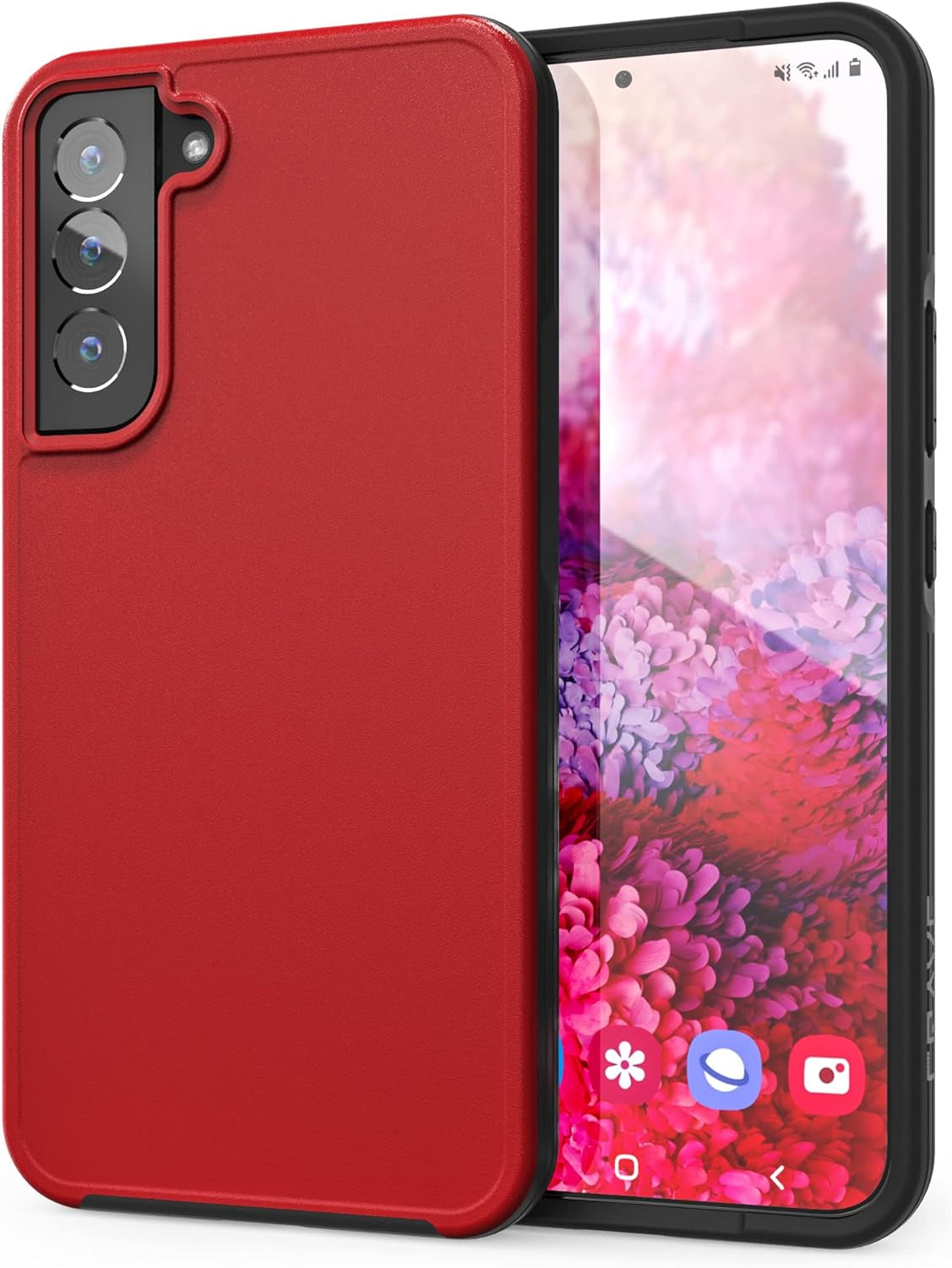 Crave Slim Guard Galaxy S22+ Case, Blush Shockproof & Drop Protection (6.6 Inch)  Crave Red  