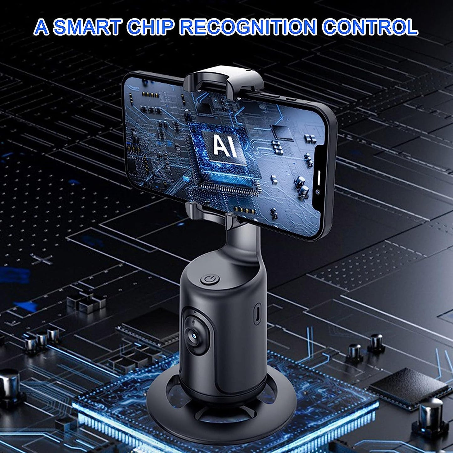 360 ° Rotating Cell Phone Follow the Shooting Gimbal Bracket, Intelligent Face Identification Stabilizer, Live Photography Automatic Tracking Steady Shooters, Suitable for All Cell Phone (Black)  SULEES   