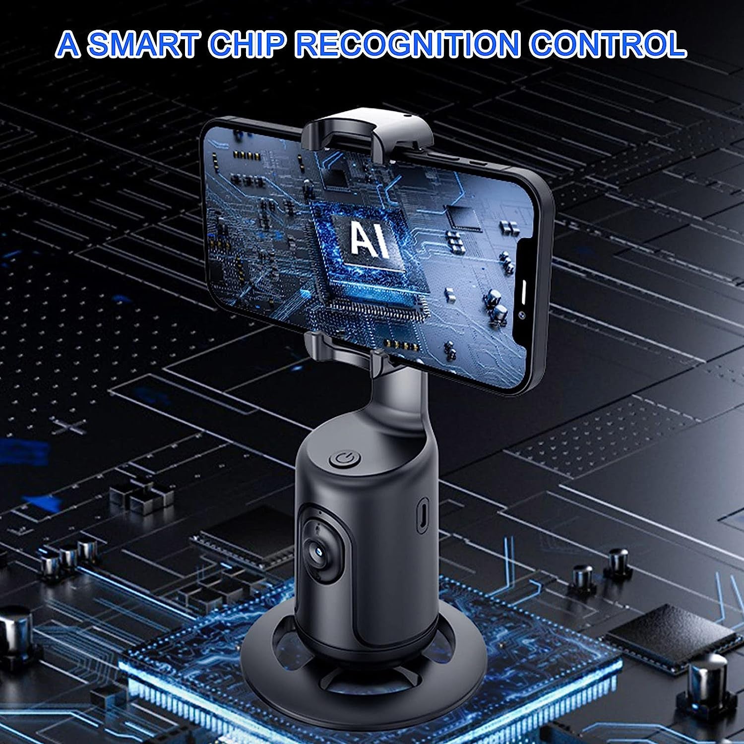 360 ° Rotating Cell Phone Follow the Shooting Gimbal Bracket, Intelligent Face Identification Stabilizer, Live Photography Automatic Tracking Steady Shooters, Suitable for All Cell Phone (Black)  SULEES   