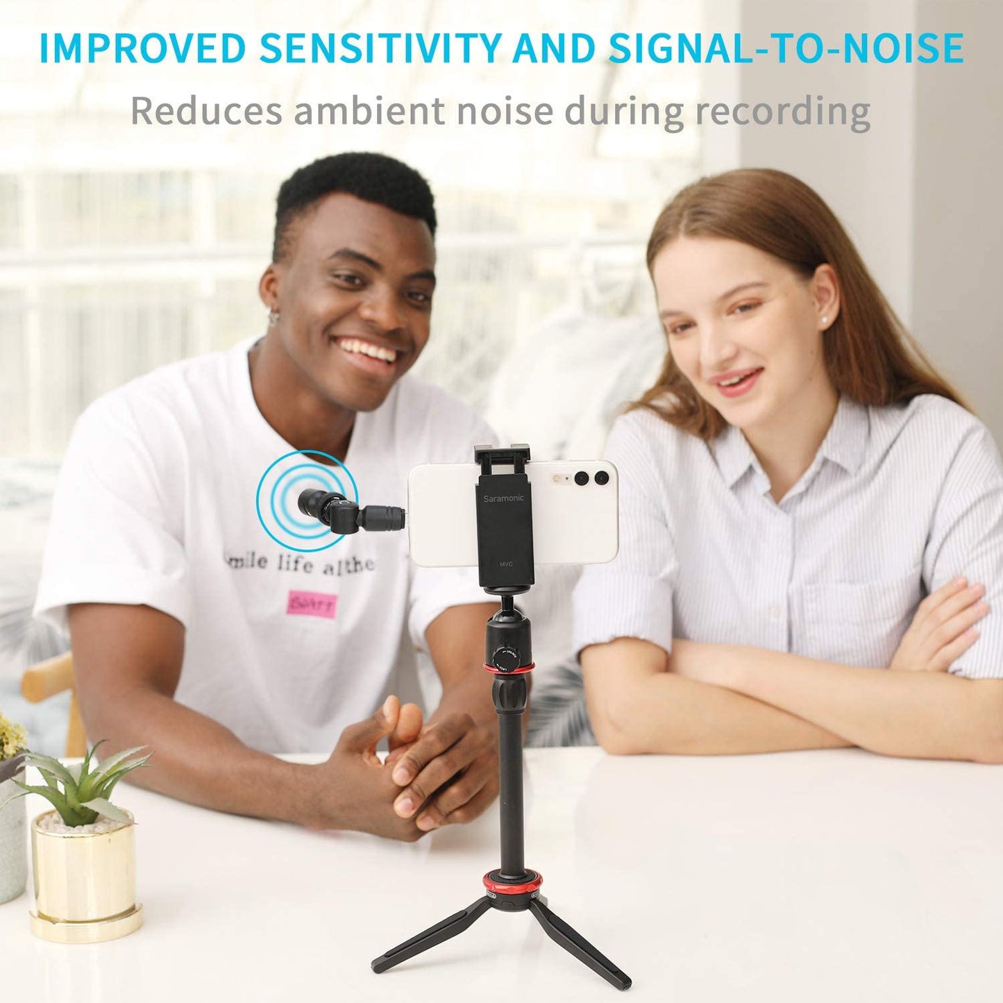 Saramonic Ultra-Compact Omnidirectional Condenser USB-C Microphone for Smartphones, Tablets & Computers (Smartmic UC Mini), Black  Saramonic   