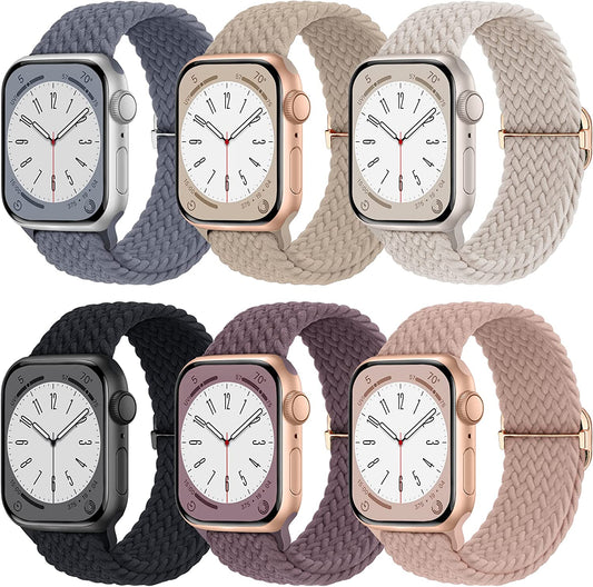 Pizooprs Braided Solo Loop Compatible with Apple Watch Band 38Mm 40Mm 41Mm 42Mm 44Mm 45Mm 49Mm for Women Men, Nylon Stretchy Sport Bands Soft Elastic Straps for Iwatch Ultra SE Series 8 7 6 5 4 3 2 1  Pizooprs   