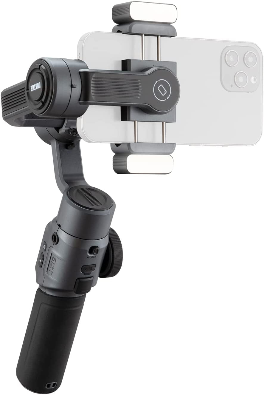 Zhiyun Smooth 5 Professional Smartphone Gimbal Stabilizer, 3-Axis Phone Gimbal Video,Compatible with Iphone 13 Pro Max Mini 12 11 XS X XR 8 Android ISO  zhi yun   