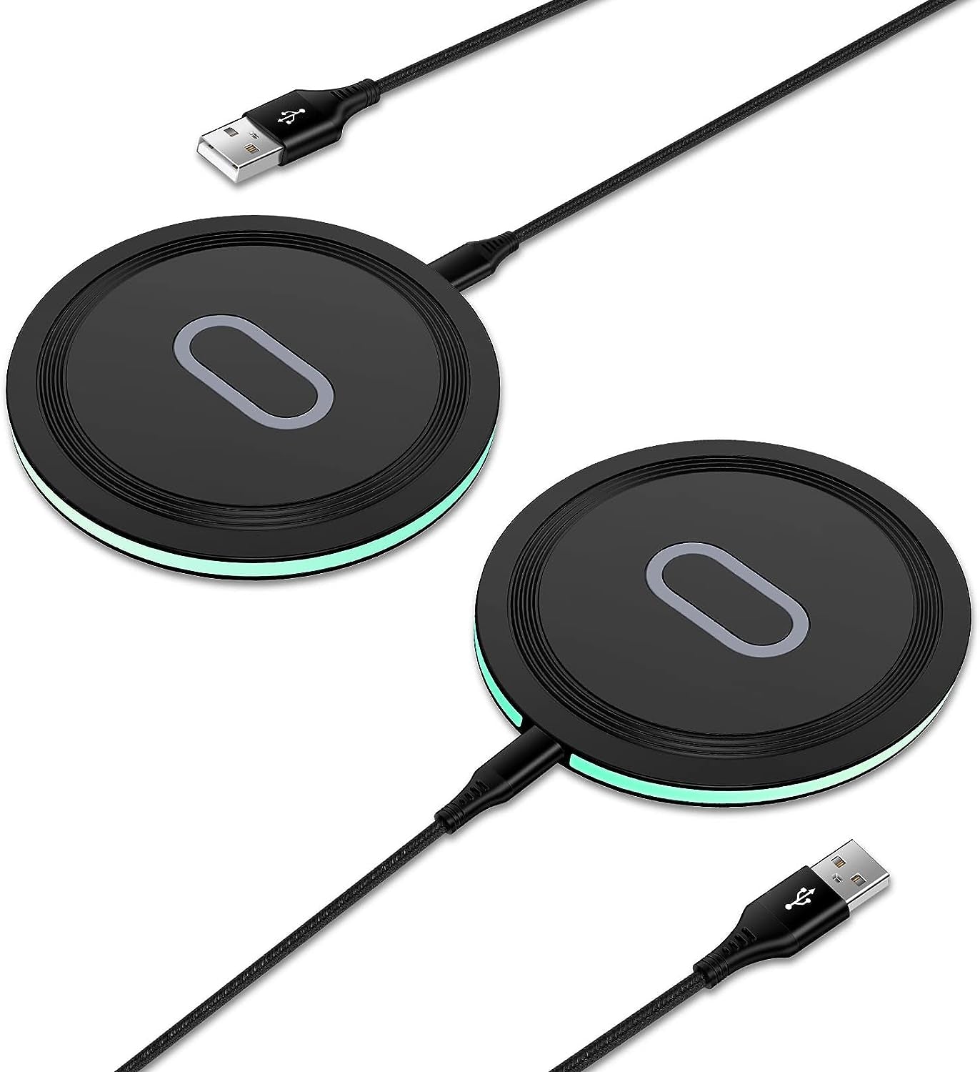 15W Wireless Charger Fast Charging Pad Compatible Samsung Galaxy S23 S22 S21 S20 Ultra 5G S10 S9 S8,Galaxy Buds,Note 20 10,Iphone 14 13 12 11 Pro Max SE 3,Google Pixel 7 Pro 6 5 4 3,Airpods 3/2/Pro  Shenzhen Chuang Wei Da Technology Co., LTD 2Pack Black  