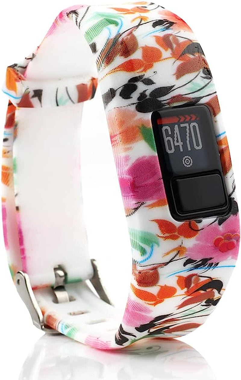 Honecumi Vivofit Jr Bands Compatible with Garmin Vivofit Jr 2 Band/Vivofit 3 Replacement Band for Kids Boys Girls Men Women Vivofit Jr 2 Watchband Wristband Strap Accessories Bands with Secure Clasp  honecumi Pattern-Bird  