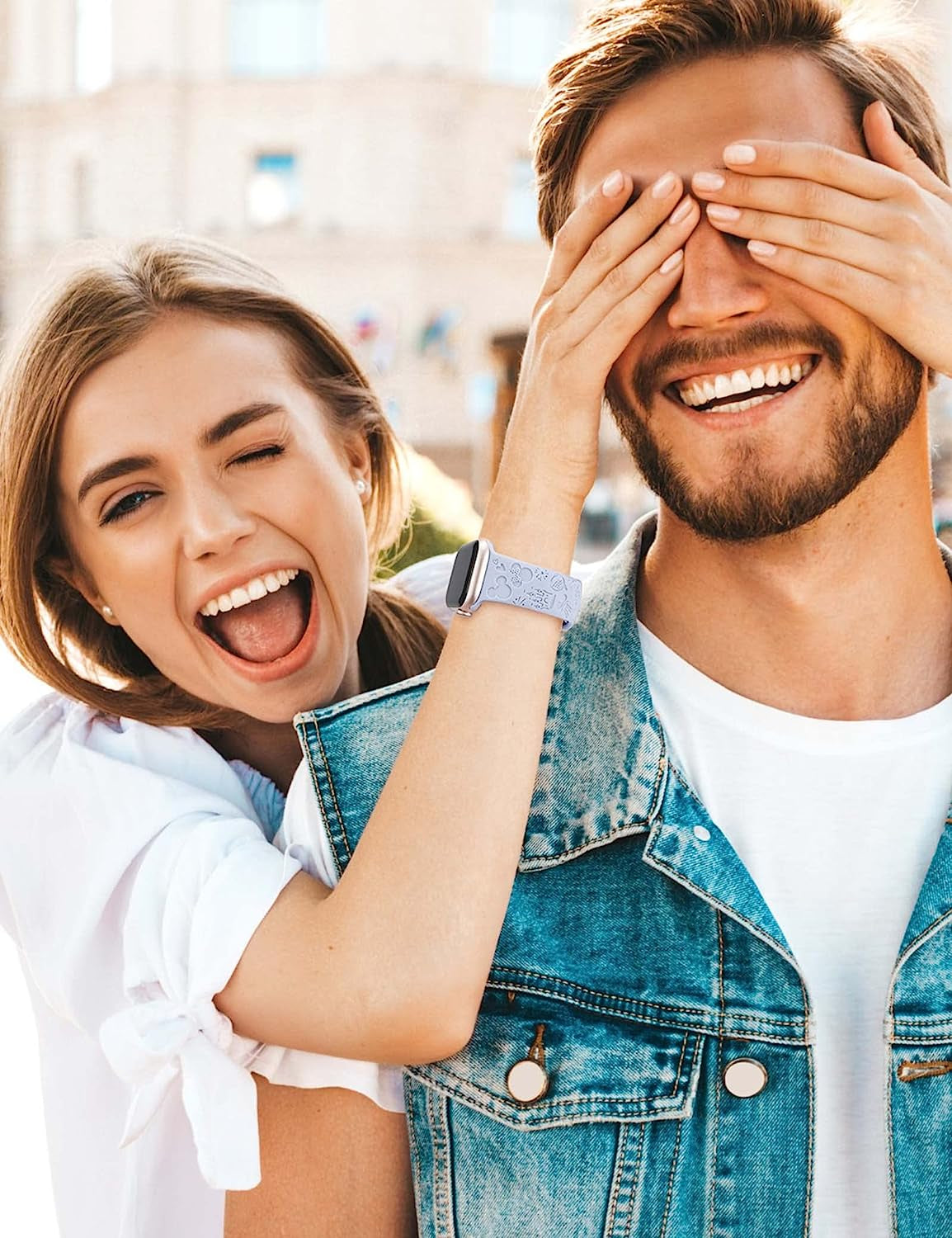 Girovo 2 Packs Cartoon Engraved Bands Compatible with Apple Watch Bands 38Mm 40Mm 41Mm 44Mm 45Mm 42Mm 49Mm Women, Cute Anime Designer Soft Silicone Strap for Iwatch Series 8/7/6/5/4/3/2/1/Se/Ultra  Girovo   