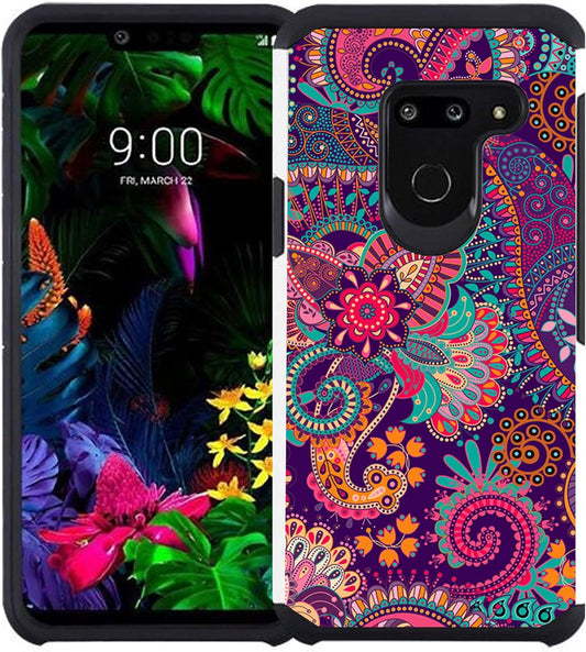 Cass Creations Case Compatible with LG G8 Thinq Case [NOT FIT LG G8X Thinq], Dual Layer Shock Proof Bumper Protective Phone Cover - Paisley  Cass Creations   