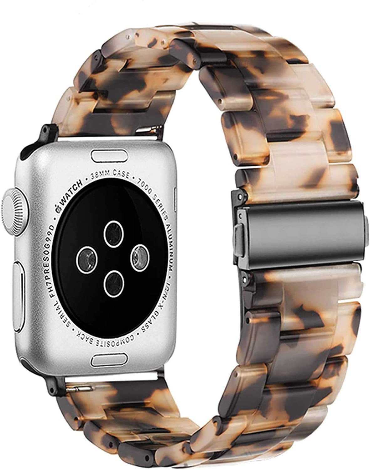 NYENEIL Compatible with Apple Watch Band 38Mm 40Mm 41Mm 42Mm 44Mm 45Mm Ultra 49Mm for Iwatch SE Lightweight Resin Wristband Bracelet Strap Series 8 7 6 5 4 3 2 1 Mens Womens  NYENEIL   