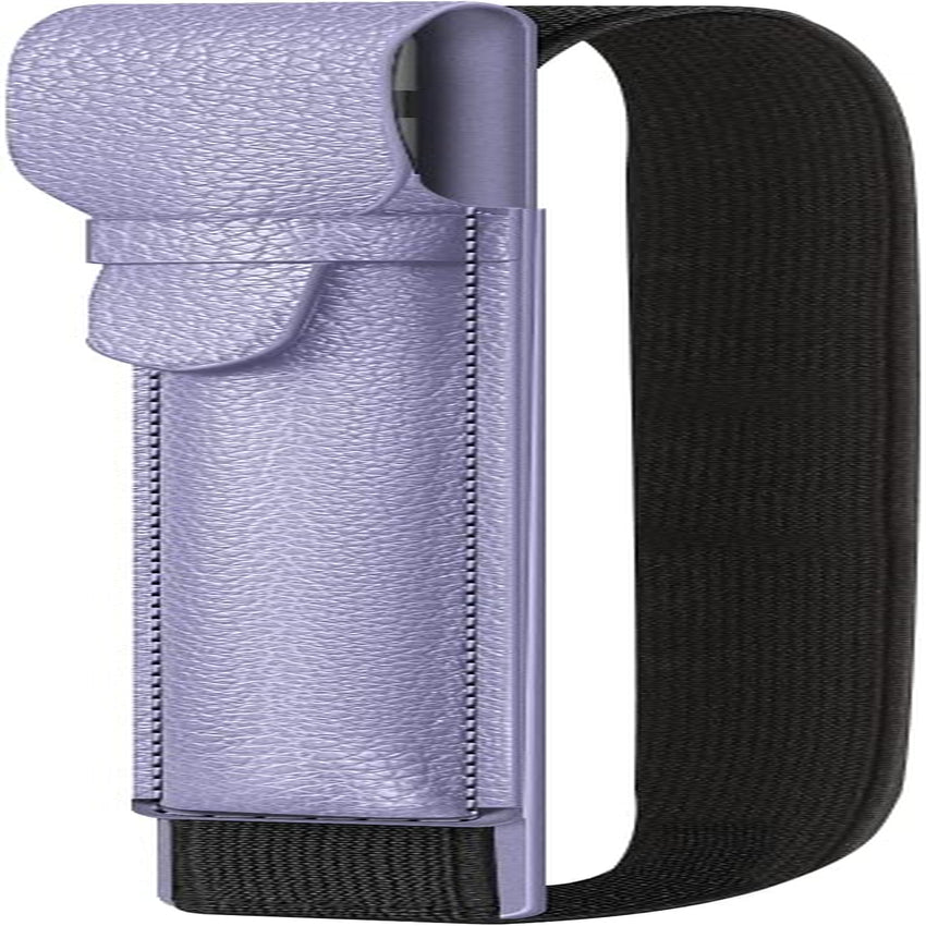 Fintie Pencil Holder with USB Adapter Pocket for Apple Pencil (1St and 2Nd Generation), Premium Elastic Vegan Leather Sleeve Pouch Compatible with Ipad Case, Black  Fintie Lilac Purple  