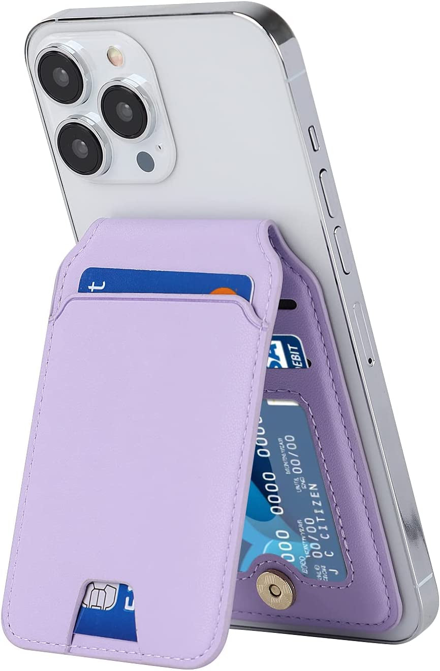 Cavor for Apple Wallet Magsafe Magnetic Phone Magsafe Wallet 14 Pro Max/14 Pro/14/14 Plus/13/12 Magsafe Card Holder,Phone Mag Safe Wallet as Credit for Iphone 14/13/12 Mini Series,Purple  Cavor   