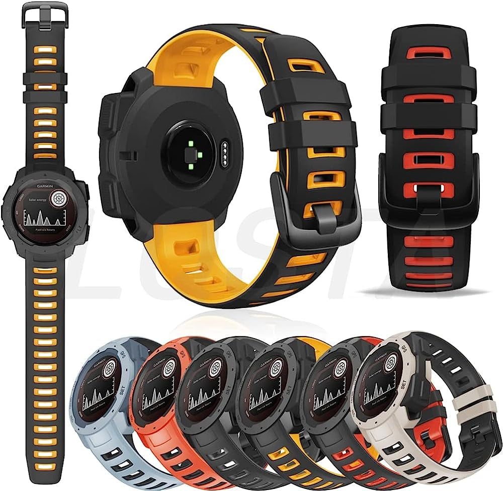 EZZON Silicone Smart Watch Band Straps for Garmin Instinct Watch Replacement Wriststrap Instinct Tide/Esports/Solar/Tactical Wristband  EZZON   