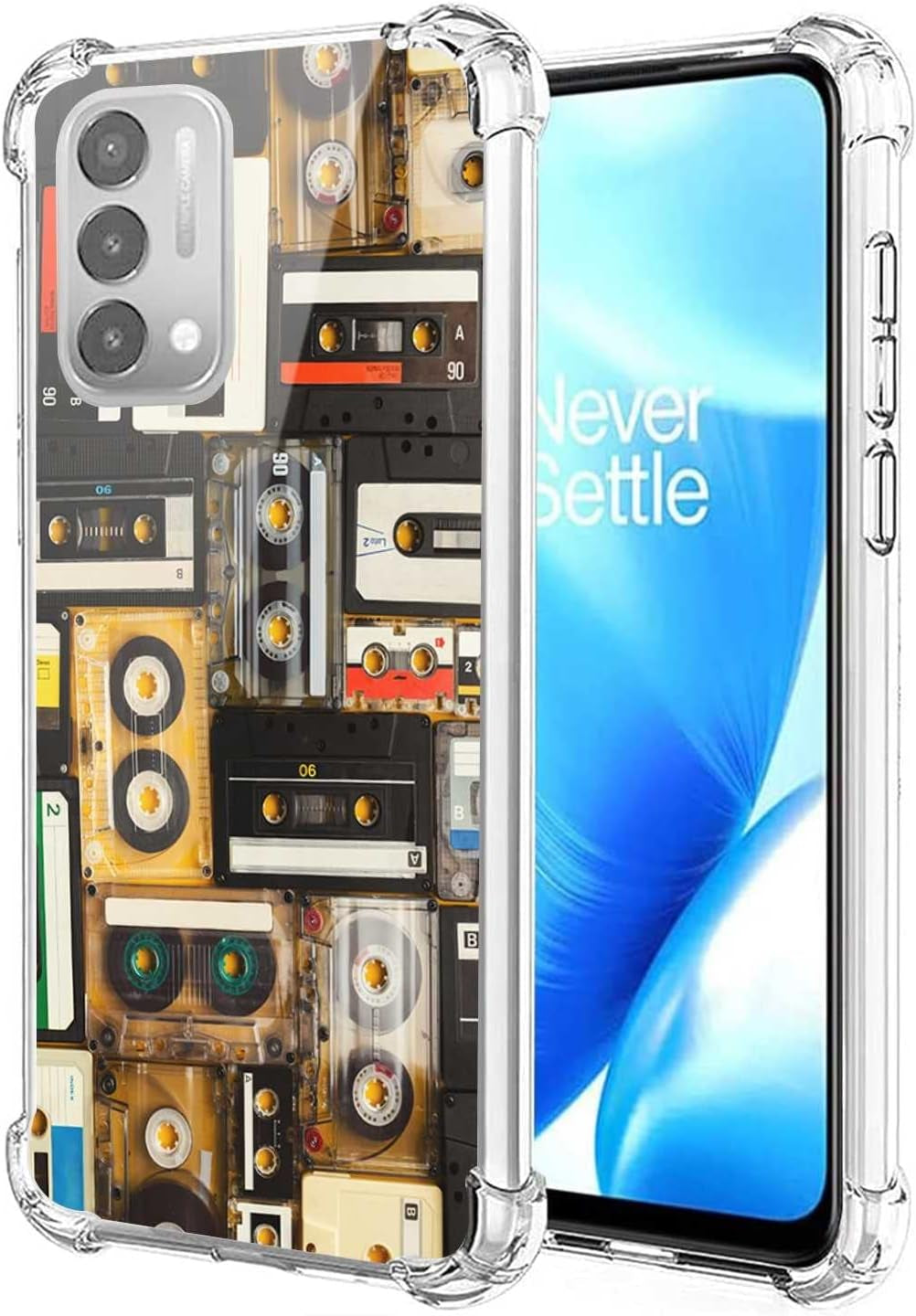 Compatible with Oneplus Nord N200 5G/Oppo A93 5G Cat Case, Cute Kitten Cat Cartoon Animal Pattern for Oneplus Case Girls Boys, Soft TPU Shock Resistant Case for Oneplus  TOSIER Retro Audio Cassette Tape Oneplus Nord N200 5G 