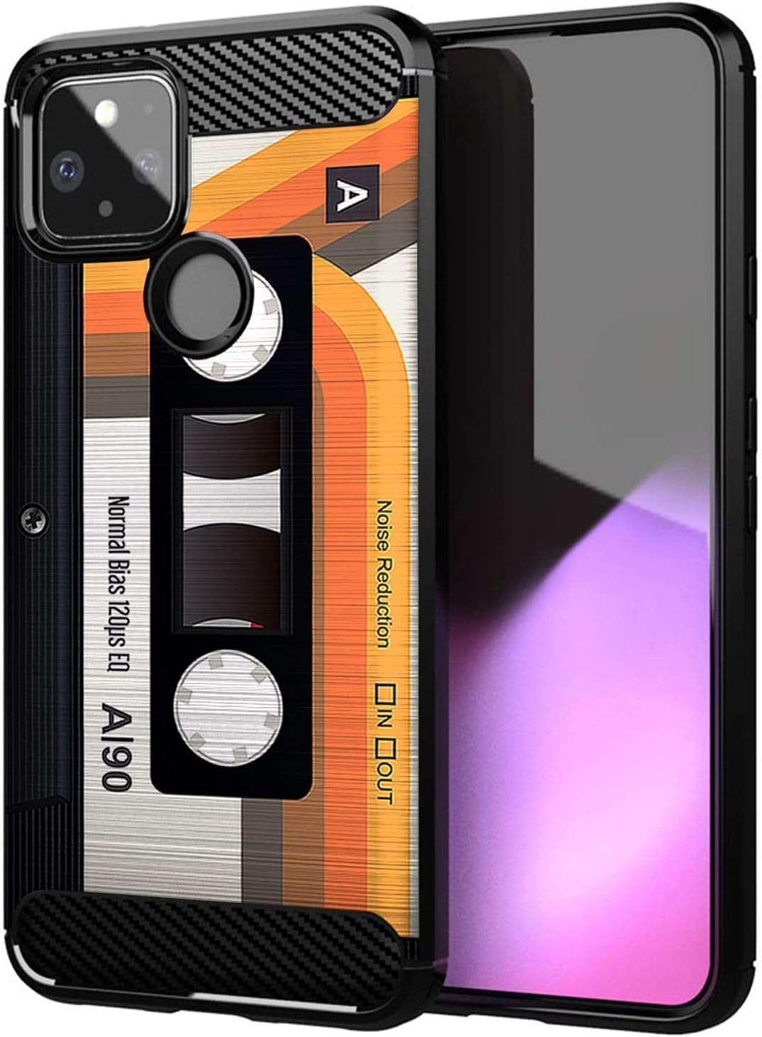 Casesondeck Case Compatible with [Google Pixel 4A 5G (2020)] Pictorial Patterned TPU Design Case Flexible Slim and Elegant (Astronaut)  Cases on Deck Retro Cassette  