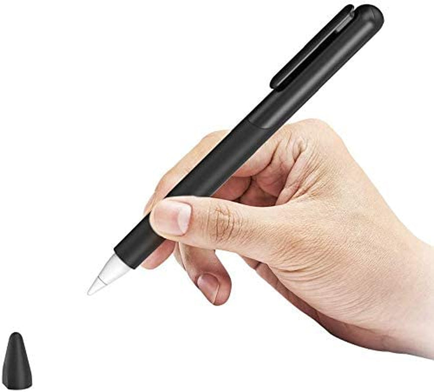 SUPCASE Silicone Protective Case for Apple Pencil (2Nd Generation), Anti-Slip Grip with Nib Cover (3 Pieces) Accessories (Black)  SUPCASE   