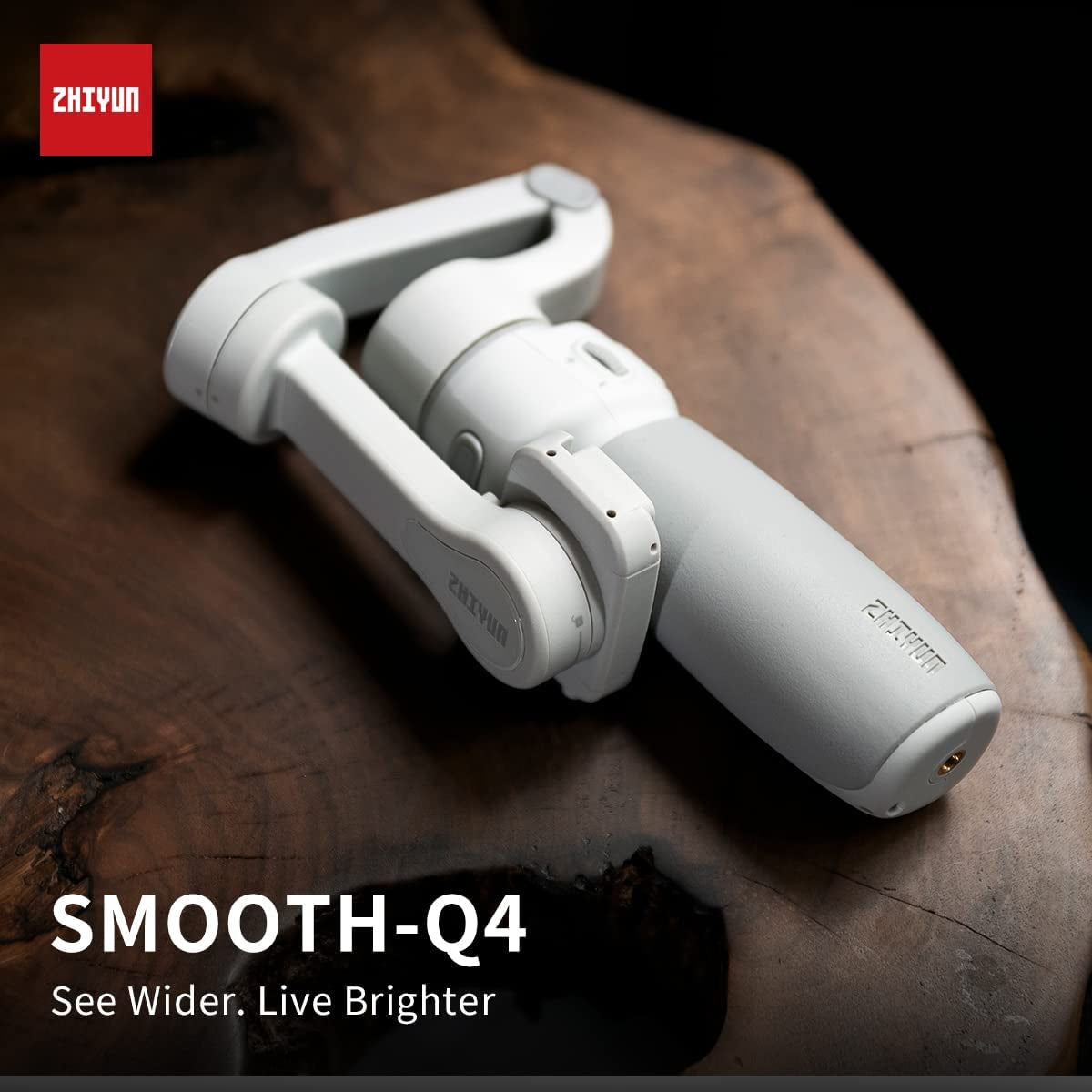 Zhiyun Smooth Q4 Combo Gimbal Stabilizer, Handheld 3-Axis Gimbal for Smartphone, Built-In Extension Rod, Stabilizer for Vlogging, Youtube, Tiktok, Live Video Compatible with Iphone and Android  ZHIYUN   